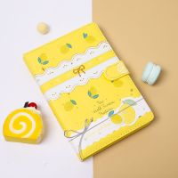 创意便携笔记本韩手帐本子日式少女心创意可爱彩页插画手绘复古小 豹酱柠檬-甜柠