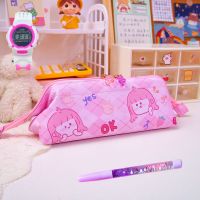 笔袋小学生女文具盒可爱少女心女孩文具中学生幼儿园女童铅笔袋 折叠款--丸子 -(无)-