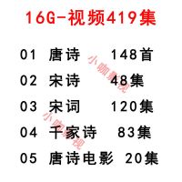 儿童国学启蒙动画片U盘早教优盘三字经弟子规论语唐诗成语故事 16GB 唐宋诗词动画视频419集