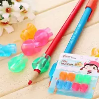 [买5送5]幼儿握笔器小学生写字姿势铅笔幼儿儿童笔矫正器小鱼 软胶剪刀握笔器8个/送4卡通橡皮