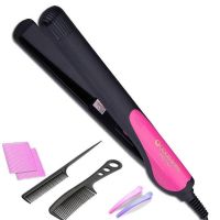 电卷发棒女直发器小夹板卷直两用内扣刘海不伤发学生烫发神器懒人 [普通版]红色送6(不可调温 慢热)