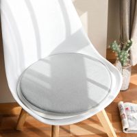 椅子垫圆凳餐垫椅垫圆形坐垫学生防滑海绵圆凳子垫子小板凳坐地上 简约灰色 直径33cm