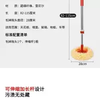 拖地拖把洗车伸缩杆擦墙天花板除尘向日葵懒人拖把一拖净清洁工具 升级新款向日葵1.2米灰色(1个布)