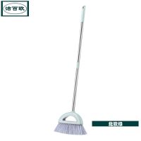 扫把簸箕套装家用不锈钢加厚大号扫地笤帚套装软毛耐用干湿两用 北欧绿圆型扫把[单件装]