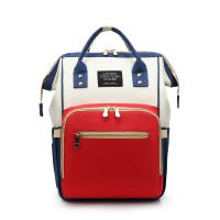 高品质加大号妈咪包宝妈外出双肩包待产包大容量多功能母婴包 加大号干湿分离+防盗拉链+红米蓝