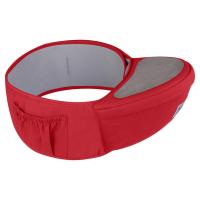 腰凳婴儿轻便四季透气多功能新生宝宝抱娃神器前抱式简易四季单凳 红色