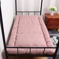床垫学生女铁架床上下铺宿舍单人双人榻榻米可折叠加厚保暖床褥子 加厚保暖床褥[红格] 0.9m宽*1.9m长[学生床]