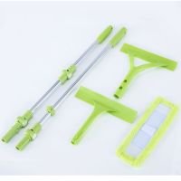 高楼双层双面擦窗器家用可伸缩高空清洁工具刮水器洗窗户玻璃擦 U型玻璃擦(自带一块布头)