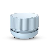 桌面吸尘器手持迷你无线USB充电便携书桌键盘清理车载卧室清洁器 湖兰色(送吸尘头+毛刷) 电池款(无备用电池)