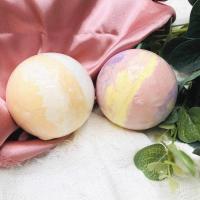 2~10个打包!欧美泡澡球泡脚球免冲洗浴盐球气泡弹爆炸球沐浴精油 2个彩色星球110g*2