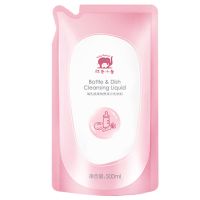 奶瓶清洗剂婴儿洗奶瓶液宝宝玩具清洁液果蔬清洁剂 红色小象果蔬洗剂1袋(送清洗三件套)