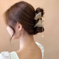 仙气发夹女夏后脑勺盘发抓夹大号发卡高级感法式鲨鱼头发夹子头饰 蕾丝抓夹