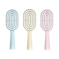 MINISO名创优品立式长柄骨梳子带清洁刷气囊梳七点按摩梳可站立 [干发按摩]骨梳