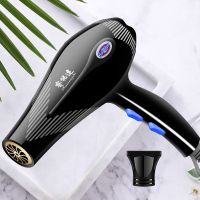 电吹风机不伤发大功率家用理发店大风专用吹风筒静音负离子吹头发 时尚黑 发廊蓝光版送:1[限5件