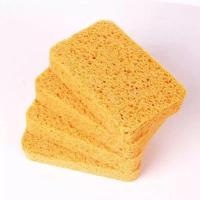 [粉丝福利]洗碗神器天然木浆棉海绵不沾油刷碗神器加厚厨房清洁 肤色 试用两块装