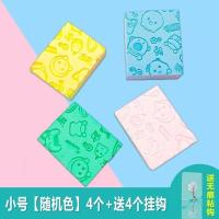 儿童搓澡神器后背宝宝婴儿大人浴擦搓灰搓泥强力洗澡巾搓背海绵男 小号加厚无绳款[随机色] 1个装+1个挂钩
