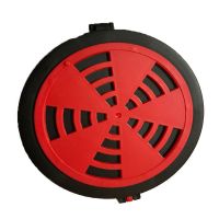 悬挂式蚊香盘户内外便携式蚊香盘托野营夜钓防蚊接灰盘架防火驱蚊 红色(塑料款+隔热垫) 一个装