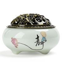 香薰室内 香薰香炉家用 塔香粒 厕所香 驱蚊香 檀香沉香 持久室内 混合[多种香味] [72粒香袋装]送-白静香炉