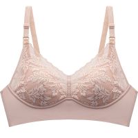 哺乳内衣孕妇喂奶文胸夏季薄款孕期高档胸罩透气收副乳聚拢防下垂 氧气肤 M 34/75A-34/75C
