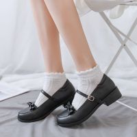 Lolita日系短袜女可爱花边软妹Jk学生袜夏季薄款萝莉洛丽塔白爱心 白色-085 女士均码34-39(收藏优先发货)