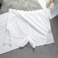 冰丝无痕保险打底裤女士学生搭配裙子夏季薄款短裤可内外穿安全裤 白色 1件装 M 80-110