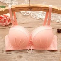 韩版无钢圈聚拢性感文胸薄款初中高中学生大学生少女士内衣小胸罩 603粉红色 38/85AB[通用]