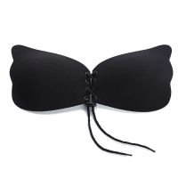 爱奈诗 羽翼隐形文胸女士内衣婚纱泳装无痕透气胸贴聚拢防滑乳贴 拉拉女神布杯-黑色 B