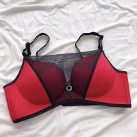 新品雅姿琪323抹胸文胸无钢圈聚拢调整型女士内衣无痕文胸 红色 70B