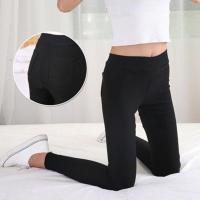 渔网破洞牛仔裤女春夏2019新款鱼网袜裤九分小脚铅笔裤显瘦大码mm 普通无破洞后口袋 S