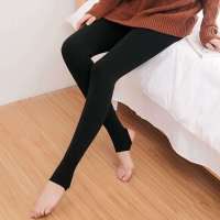 加绒中厚打底裤女连裤袜秋冬保暖显瘦踩脚黑色肤色加厚连脚一体裤 黑色[踩脚款] 100克不加绒[均码80-120斤]