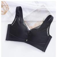 金冠夫人2062大胸显小超薄杯调整型聚拢文胸简约气质女内衣 黑色 75B /34B