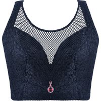 无海绵无钢圈聚拢调整型收副乳大胸胖mm薄杯胸罩大罩杯女内衣文胸 黑色 34/75C