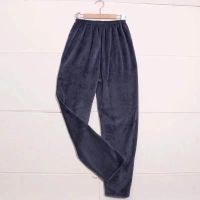 珊瑚绒睡衣男冬季加厚加绒春秋冬款男士法兰绒家居服冬天男式套装 裤子 M 建议[75-95斤]