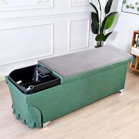 泰式洗头床垫子加绒加厚保暖防滑美容美发水晶绒办公室折叠床护垫 灰色 40*40cm