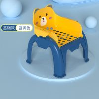 儿童洗头发躺椅可折叠洗头神器宝宝家用小孩洗头发床凳子多功能 A蓝色 单独座椅
