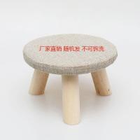 实木小凳子换鞋凳时尚布艺茶几凳儿童卡通小板凳矮凳家用厂家批发 [随机颜色卡通凳]实木三腿 一只
