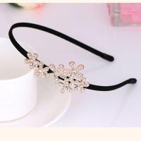 韩版发饰水钻发箍淑女发夹防滑头箍复古女神水晶压发卡头饰 17#百搭梅花