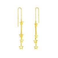 星星耳线女长款流苏耳环气质高级感2021年新款耳坠耳饰品 星星耳线(礼盒装+证书)