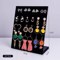 耳环架子摆摊夜市女家用精致挂精致耳环架展示架店铺耳饰收纳盒 黑色小号耳环架(送大头针)
