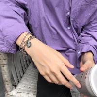 欧美饰品首饰双层生命树手环男情侣闺蜜手镯ins同款性冷风手链女 生命树手链 合金