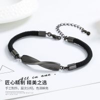 情侣手链一对男女款日韩编织手绳小众设计异地恋手环ins不掉色 莫比乌斯A款[纯银] 男款(送精美礼盒)