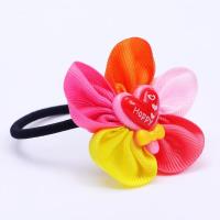 儿童头箍韩版发箍女童发饰女孩头饰发夹可爱皇冠蝴蝶结布艺发卡 五彩花花朵发绳/2个装