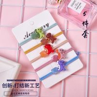 女学生韩版可爱甜美发绳套装儿童头饰可爱公主不伤发超仙头绳皮筋 [纱袋装]1号#5件套