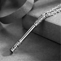 六芒星男士项链男潮男霸气韩版毛衣链男生挂件配饰长款十字架吊坠 银色金箍棒项链