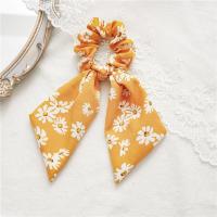 新款小雏菊飘带大肠发圈头饰日韩版女扎头发绳超仙马尾丸子头皮套 剪刀款雏菊飘带 黄色