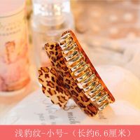 亚克力发饰抓夹大号豹纹款大抓夹洗澡发夹抓夹韩国盘发夹头发夹子 [浅豹纹]小号(长6.6厘米)