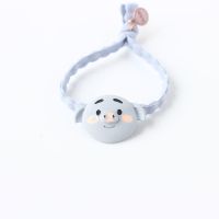 小皮筋送男朋友独一无二可爱猪猪情侣款手链皮套闺蜜不勒手异地 蓝色大猪头1个