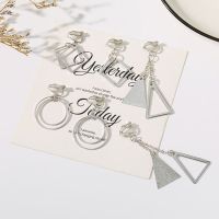 高级感耳夹无耳洞女超仙森系耳环酷简约可爱长耳坠新款气质耳饰品 17# 银蛇恋人[三件套]