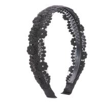 韩国宽边蕾丝发箍发卡防滑头箍发饰简约发带发窟女头饰品压发卡子 318黑色