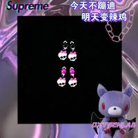 ins耳夹无耳洞女朋克骷髅y2k耳饰原宿涩谷耳夹简约性冷淡风酷超仙 A:粉珠骷髅头(耳夹款)